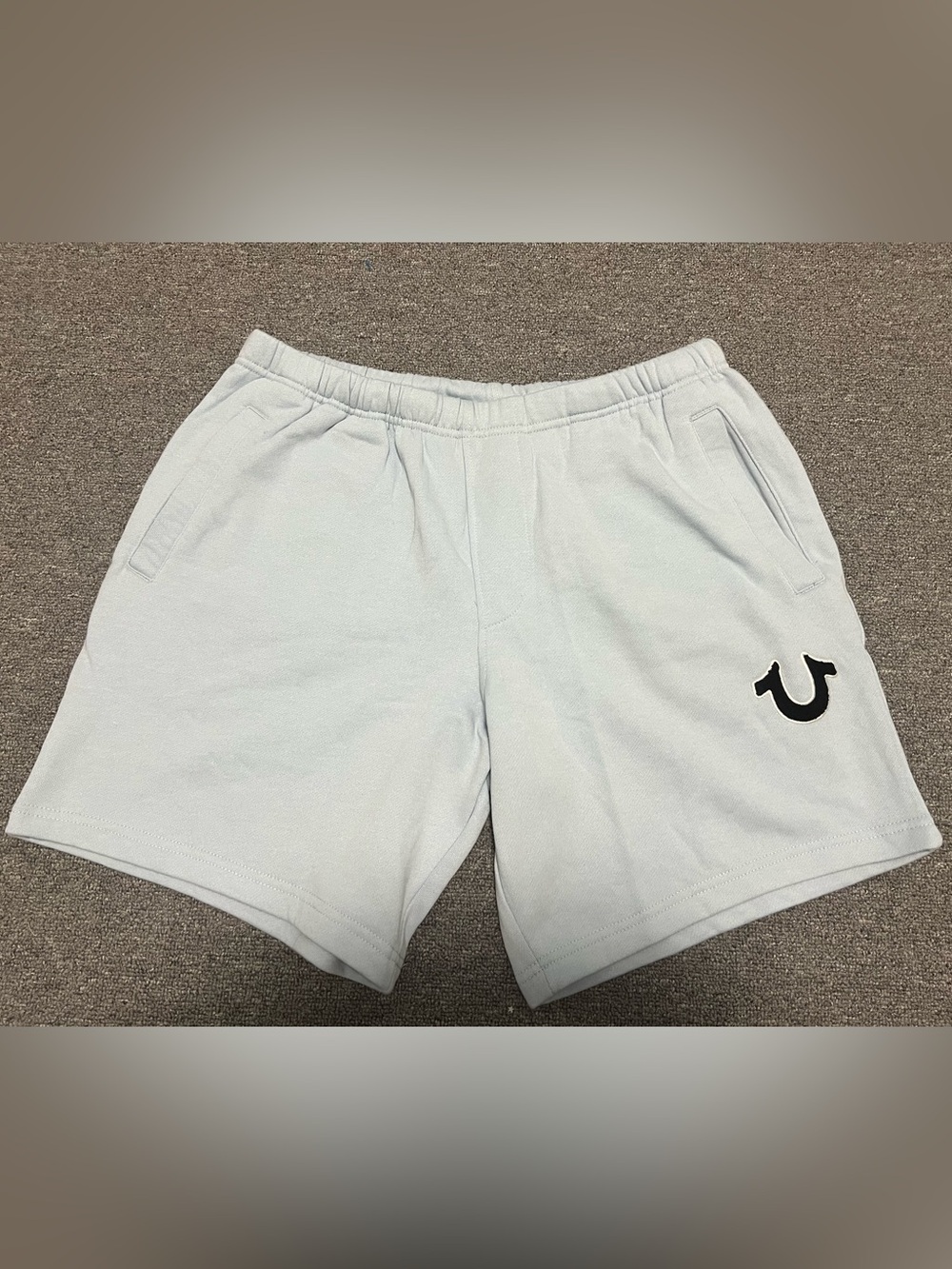 True Religion Men's Light Blue Shorts M